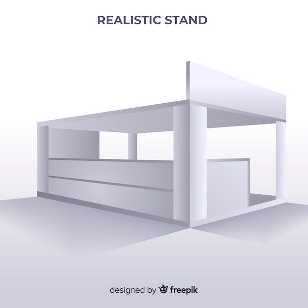 Nowoczesny stojak o realistycznym designie