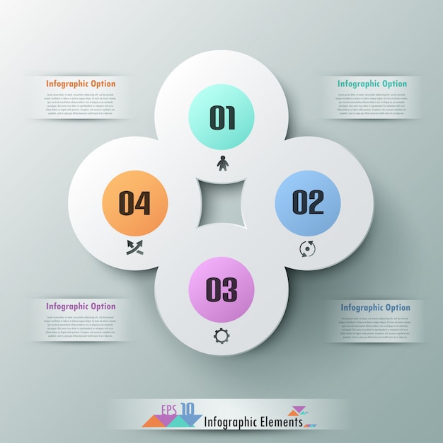 Nowoczesny Streszczenie Transparent Opcji Infographic