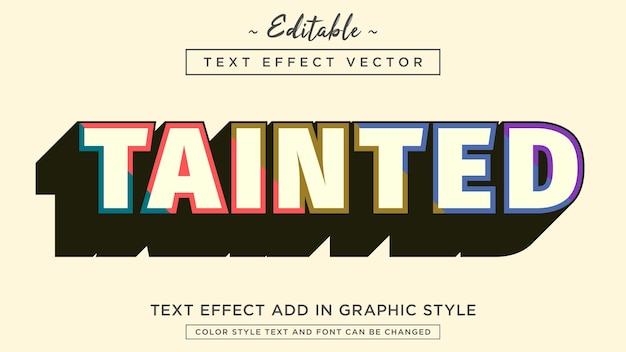 Plik wektorowy nowoczesny, stylowy styl efektu tekstowego, w pełni edytowalny tekst