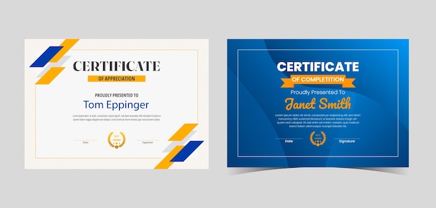 Nowoczesny szablon certyfikatu i obramowanie do dyplomu i drukowania nagród
