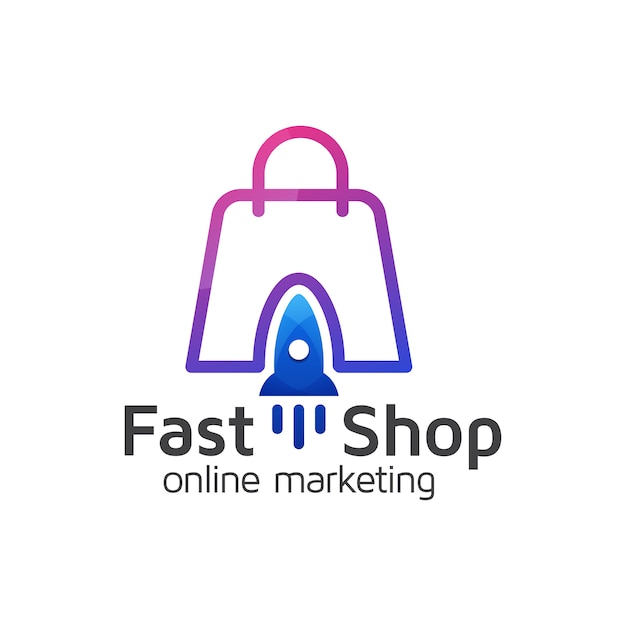 Nowoczesny Szablon Logo Marketingu Internetowego Fast Shop