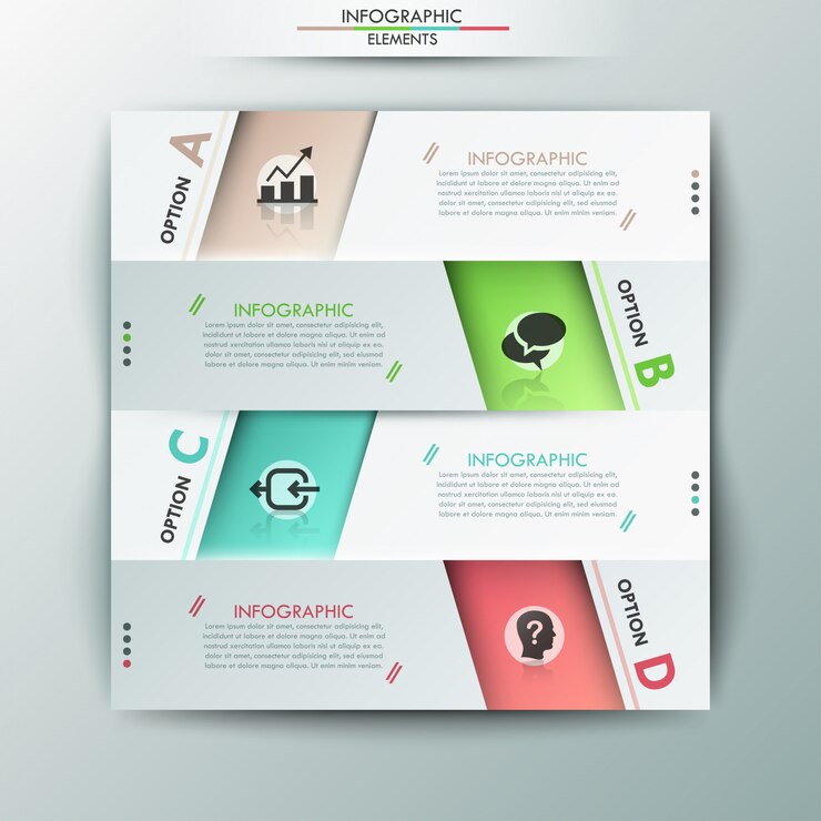 Wektor nowoczesny szablon opcje infografiki z arkuszy papieru