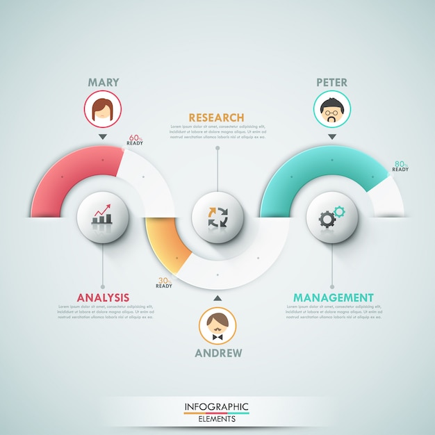 Nowoczesny Szablon Opcji Infografiki