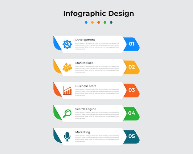 Nowoczesny Szablon Projektu Infografiki Biznesowych