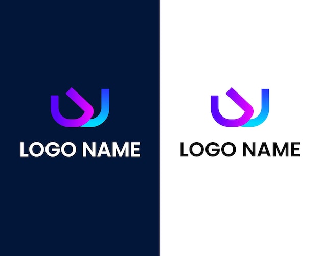 nowoczesny szablon projektu logo litery u i d