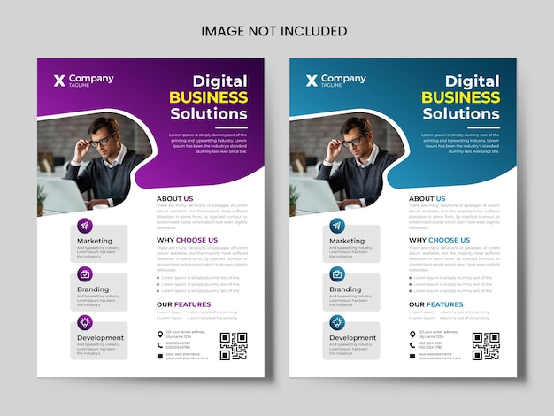 nowoczesny szablon ulotki biznesowej dla kreatywnej agencji marketingowej