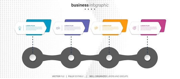 Nowoczesny Szablon Wektora Infografiki