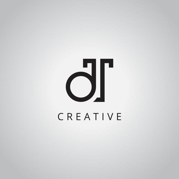 Nowoczesny unikalny szablon wektorowy projektowania logo biznesowego DT Letter TD