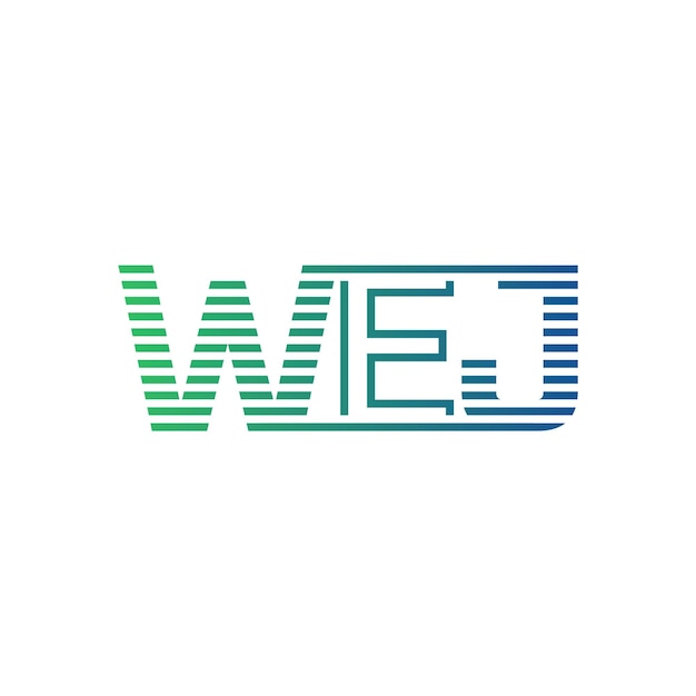Nowoczesny WEJ Logo Design Letter WEJ Minimalist Professional and Versatile Branding Icon for Business Identity