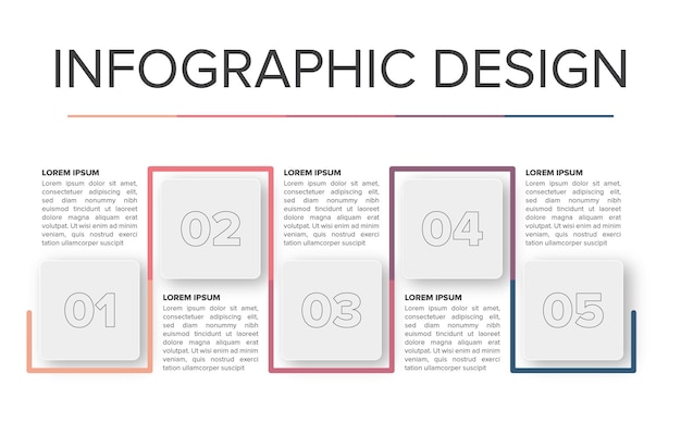 Nowoczesny Zestaw Elementów Projektu Infografika Biznes Elegancki Projekt Prezentacji Powerpoint