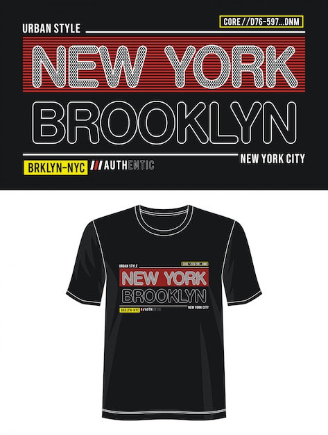 Nowojorska typografia do druku t-shirt
