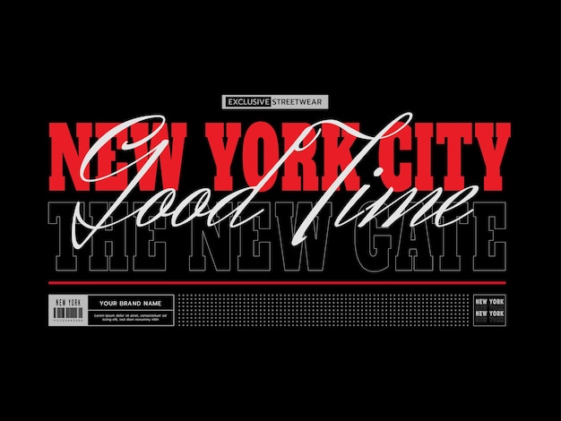 Plik wektorowy nowojorska typografia wektorowa sloganu do projektowania koszulek