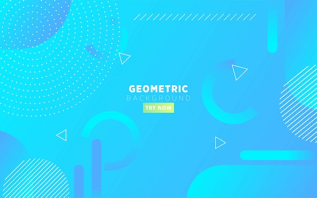 Nowożytny Błękitny Gradientowy Abstrakcjonistyczny Geometryczny Kształta Tło