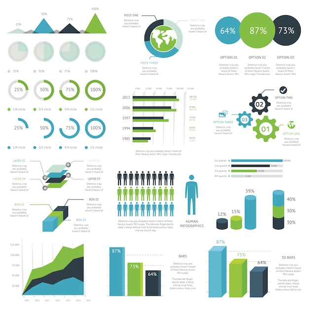 Plik wektorowy nowożytny set biznesowi infographic wektorowi elementy