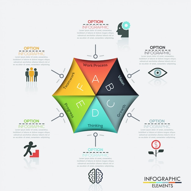 Nowożytny Sześciokąta Biznesu Szablon.