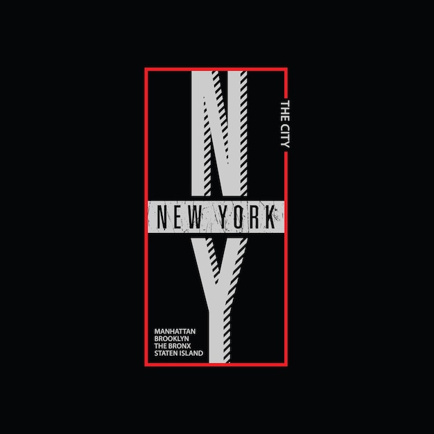 Nowy Jork Typografia Wektor Ilustracja Projekt Koszulki