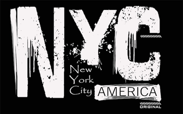 Nowy Jork, Usa Typografia Grunge Tło Vintage Design Typografia Grunge Nowego Jorku Dla Tee