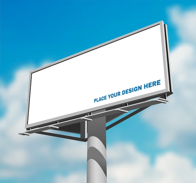 Nowy model długiego billboardu na tle nieba