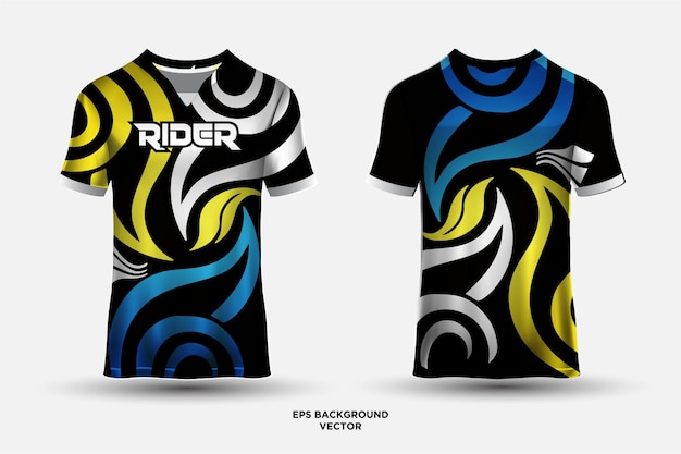 Nowy Projekt Koszulki Sportowej Abstrakcyjnej Koszulki Odpowiedniej Do Wyścigów Piłkarskich, Sportowych I Motocrossowych