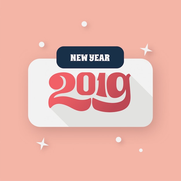 Plik wektorowy nowy rok 2019 logo