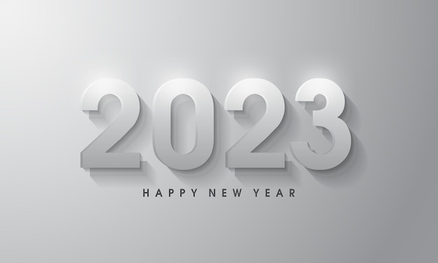 Nowy Rok 2023 Z Metalicznym Srebrnym Numerem