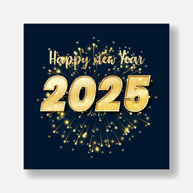 Nowy rok 2025 świętowanie imprezy w mediach społecznościowych i Instagram post baner lub wzór pozdrowienia