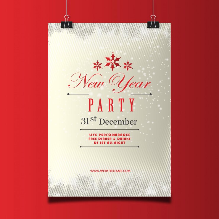Wektor nowy rok party plakat