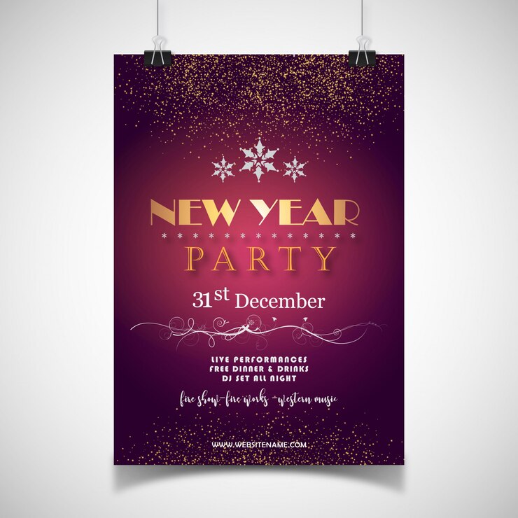 Wektor nowy rok party plakat