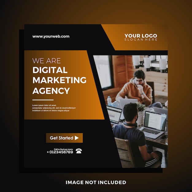 Nowy szablon marketingu biznesowego na instagramie