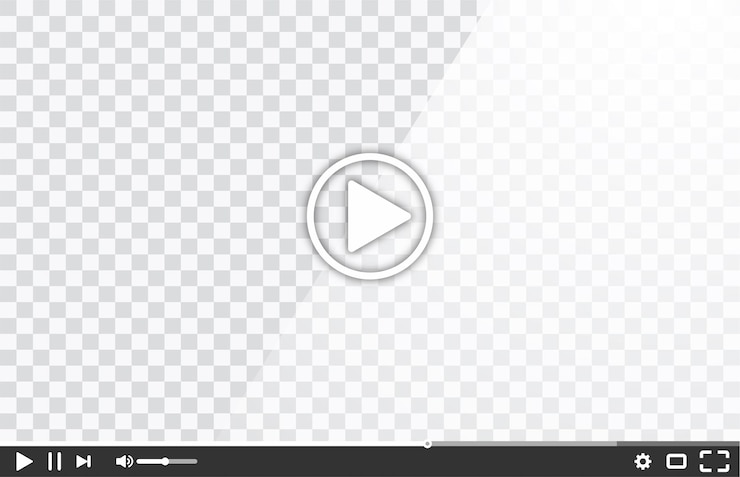 Wektor nowy szablon okna odtwarzacza wideo dla internetowych aplikacji mobilnych płaski styl oglądania projektu strony wideo online