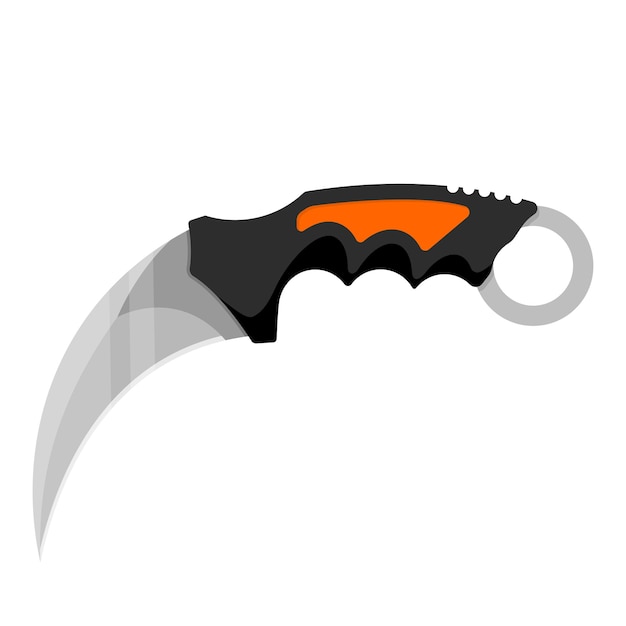 Nóż Karambit śliczny Nóż Karambit Na Białym Tle