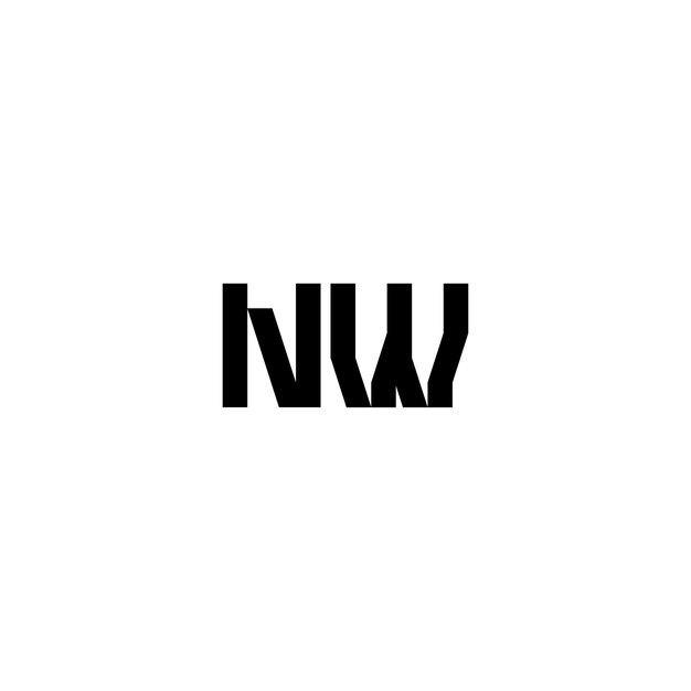 Plik wektorowy nv monogram logo projekt list tekst nazwa symbol monochromatyczne logotyp alfabet znak proste logo