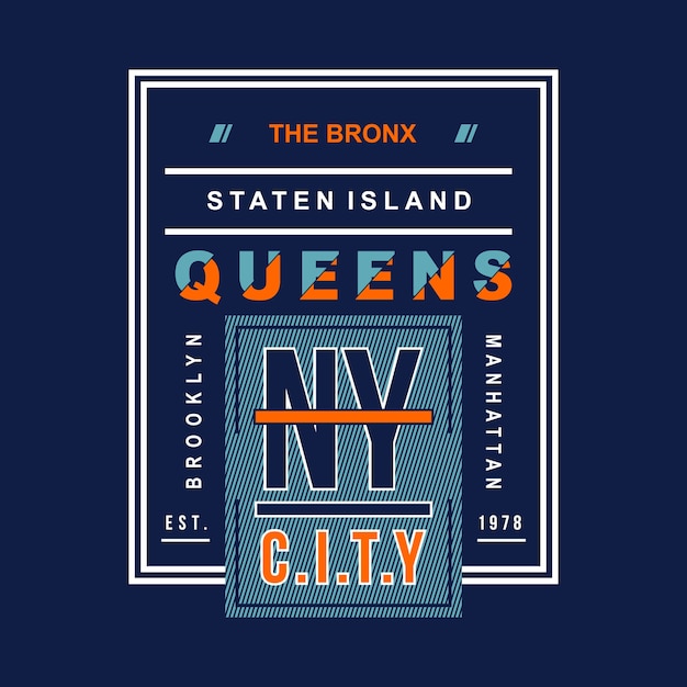 Ny Miasto Typograficzny T Koszula Projekt