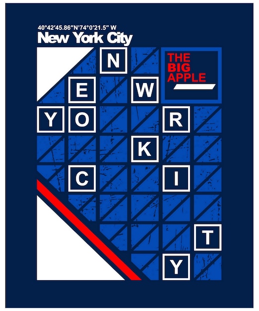 Nyc New York City Vintage Wzór Typografii W Ilustracji Wektorowych Tshirt I Inne Zastosowania