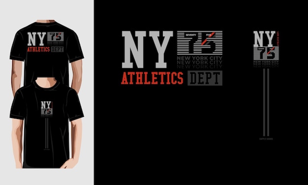 Nyc Typografia Projekt Koszulki Dla T Shirt, Ilustracji Wektorowych