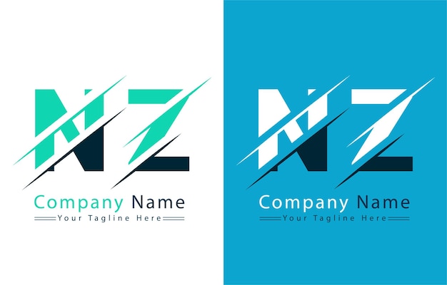 Nz Letter Logo Vector Design Concept Elements