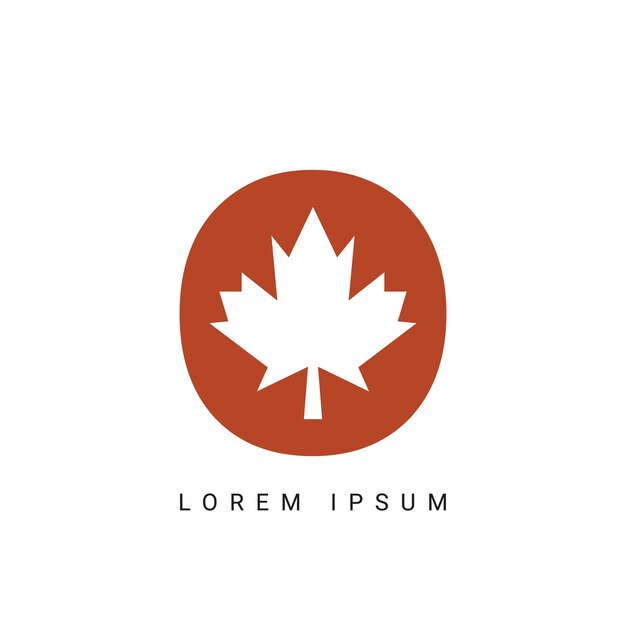 O Maple Leaf Logo Template Letter Symbol Kanady Minimalny Kanadyjski Logo Biznes I Firma