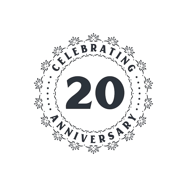 Obchody 20-lecia Kartkę z życzeniami z okazji 20-lecia