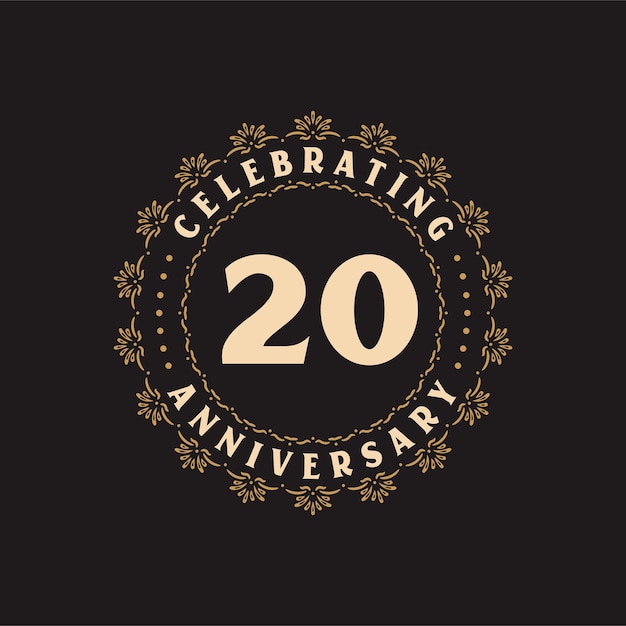 Obchody 20-lecia Kartkę z życzeniami z okazji 20-lecia