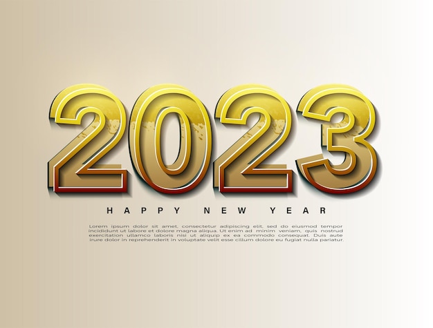 Obchody Nowego Roku 2023 z inną koncepcją liczb.