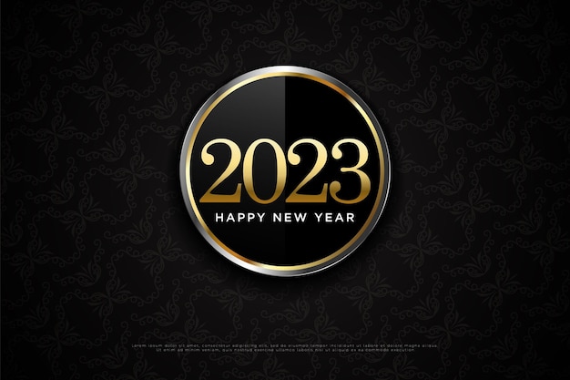 Obchody Nowego Roku 2023 z luksusową ramą.