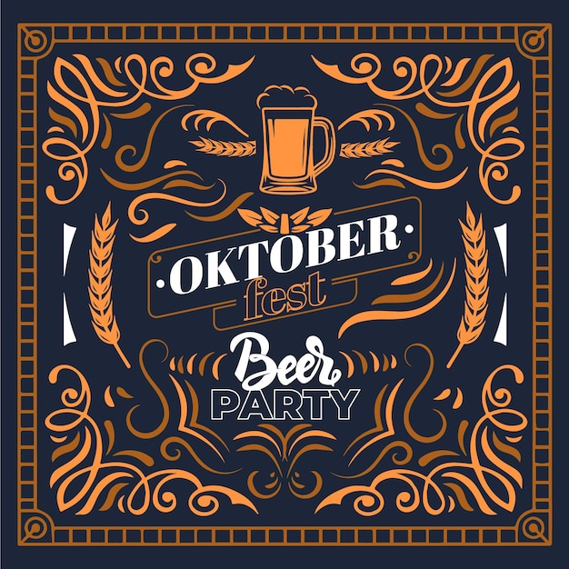 Obchody oktoberfest w stylu vintage