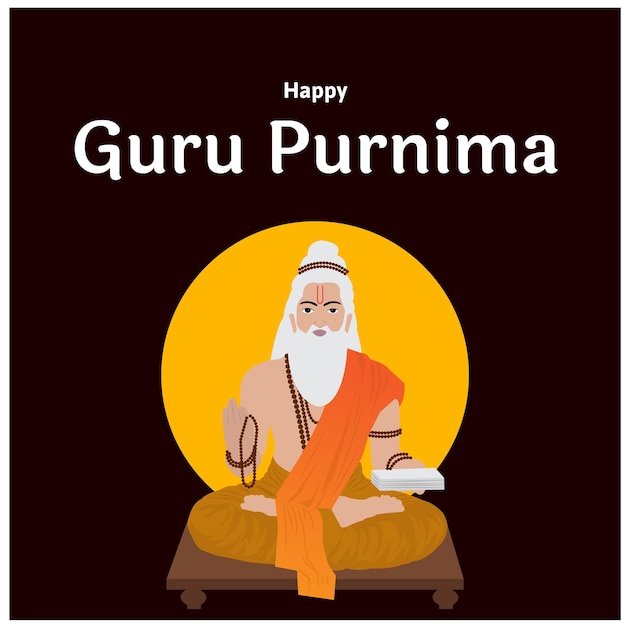 Obchody święta Religijnego Happy Guru Purnima W Indiach