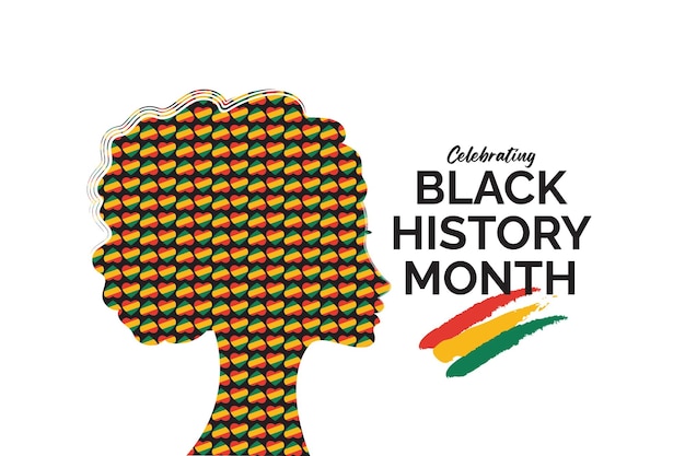 Plik wektorowy obchodzimy miesiąc czarnej historii. wektor ilustracja projekt graficzny czarny historii miesiąca.