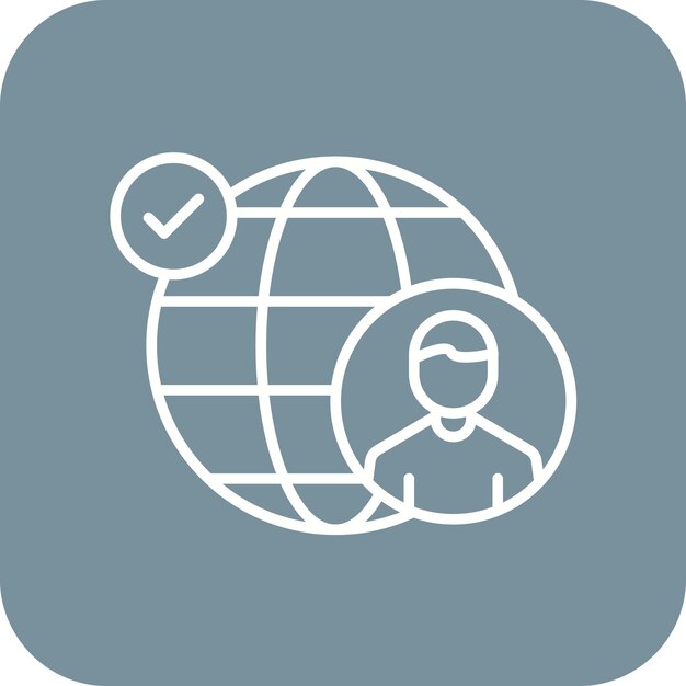 Obcokrajowiec Przyjazny wektorowy obraz ikony Może być używany dla Digital Nomad