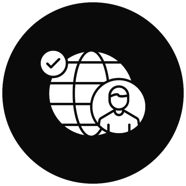 Obcokrajowiec Przyjazny wektorowy obraz ikony Może być używany dla Digital Nomad