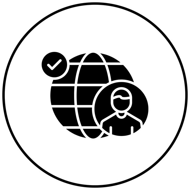 Obcokrajowiec Przyjazny wektorowy obraz ikony Może być używany dla Digital Nomad