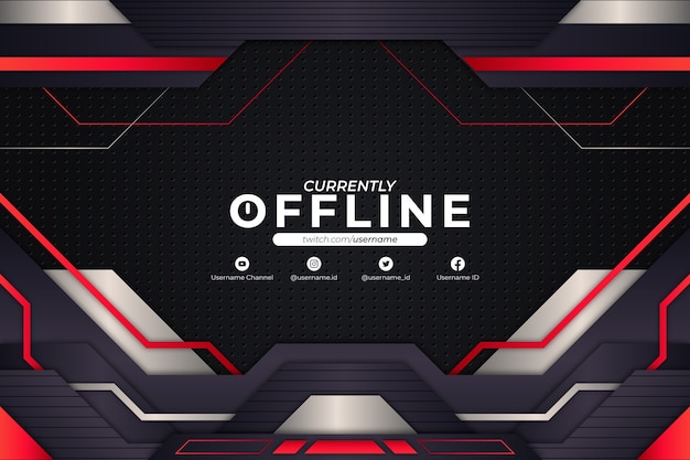 Obecnie czerwony styl tła offline
