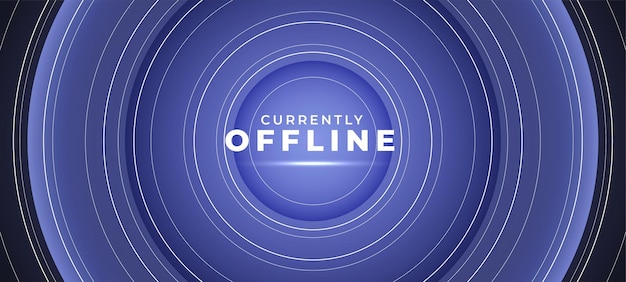 Obecnie Offline W Tle W Stylu Koła