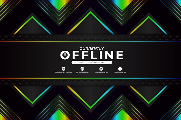 Plik wektorowy obecnie w trybie offline ciemne tło rgb